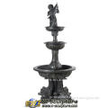 Antique Cast Bronze Three Tiers Fountain Sculpture